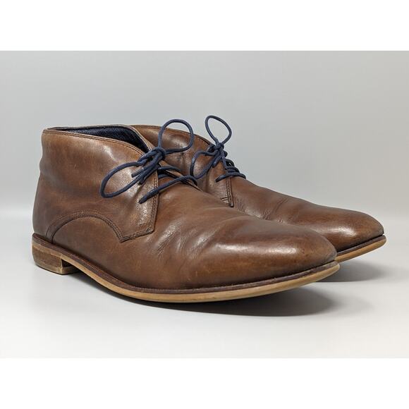 Cole Haan Men\'s Carter Lace Up Leather Brown Chukka Ankle Boots Size 12M C10895 main image 7